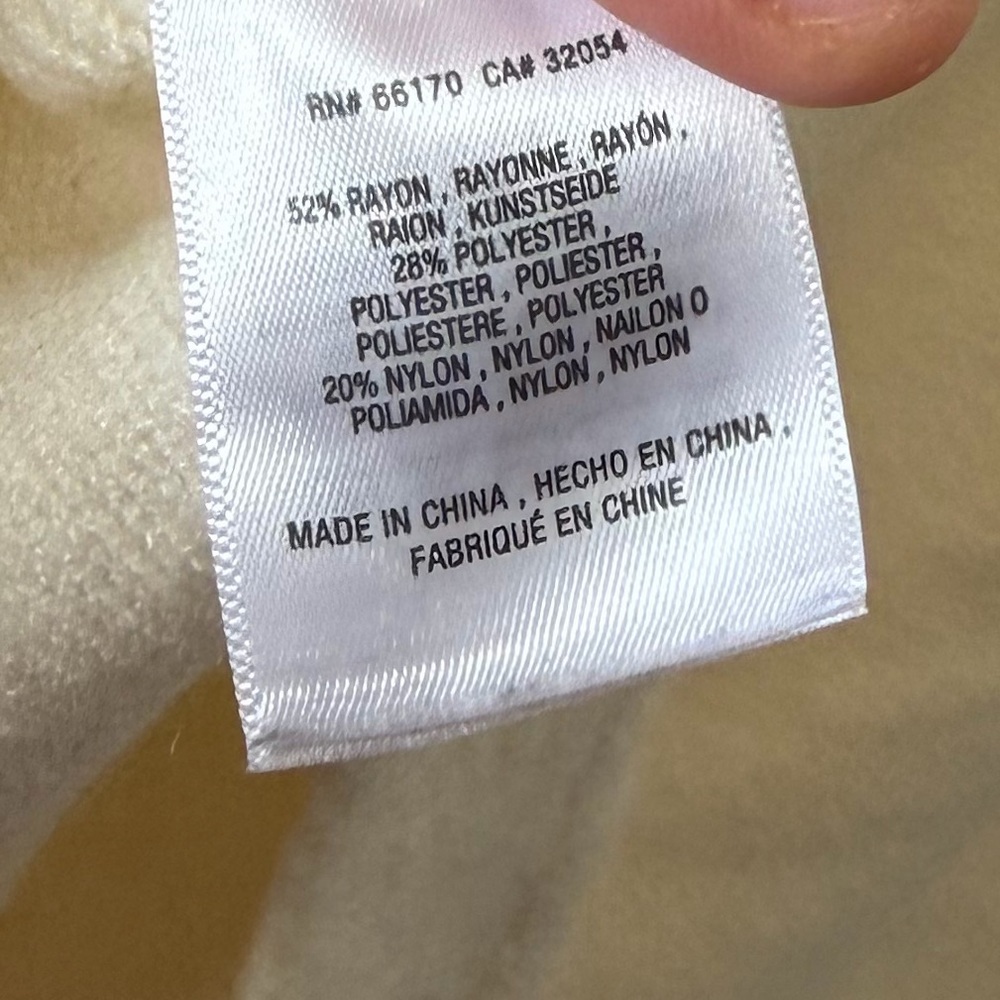 Moth Anthropologie Brenta Cowl Neck Sweater Cream Curved Hem Tunic XS Minimalist - Picture 6 of 7